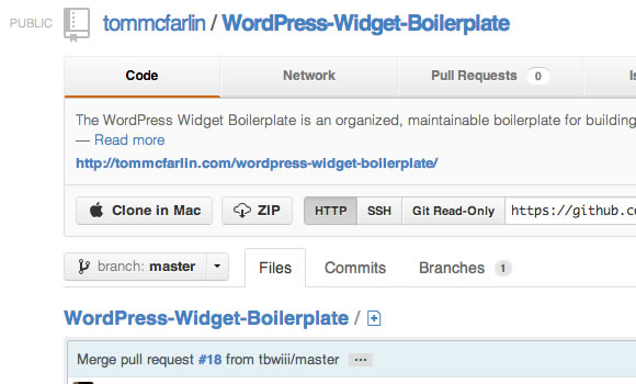 open source github repo wordpress plugin widgets template