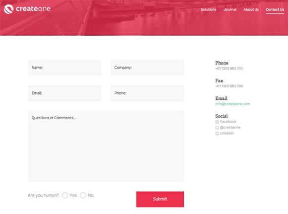 Examples of Well Designed Contact Pages