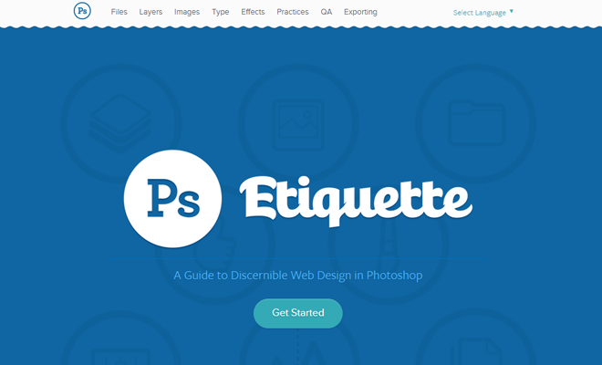 photoshop etiquette header web design