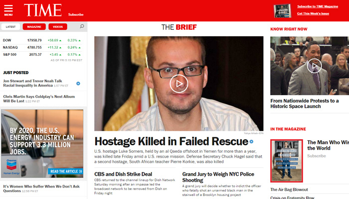 Online Magazine Website Layouts for Design Inspiration 04 time magazine online blog Online Magazine Website Layouts for Design Inspiration