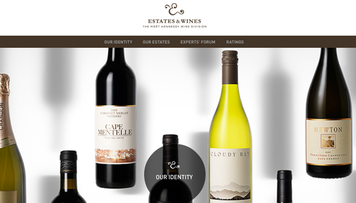 estates and wines winery homepage