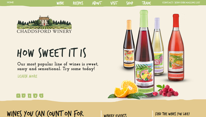 chaddsford winery vineyard homepage simple
