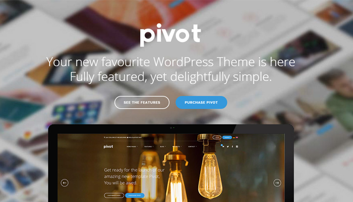 pivot projeto do tema wordpress responsivo
