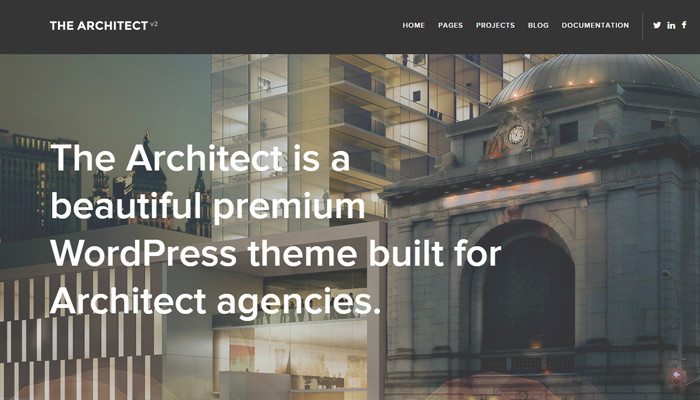 o tema arquiteto version2 wordpress