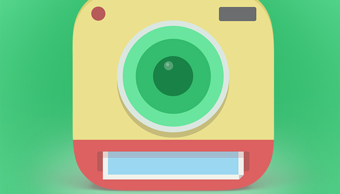 simple flat camera app icon