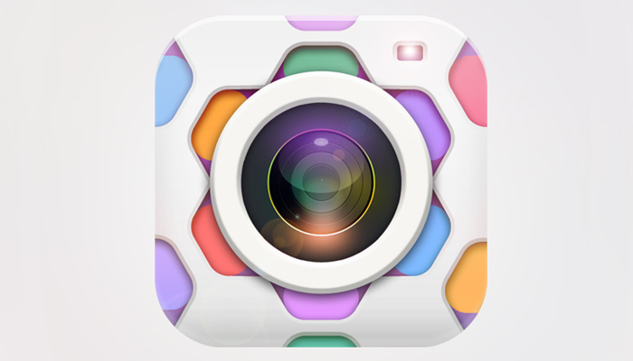 single camera lens app icon design