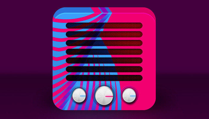 pink colorful rive radio android app icon