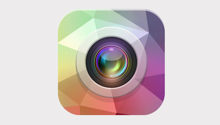 glossy colorful app icon camera