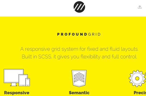 css profound grid framework homepage