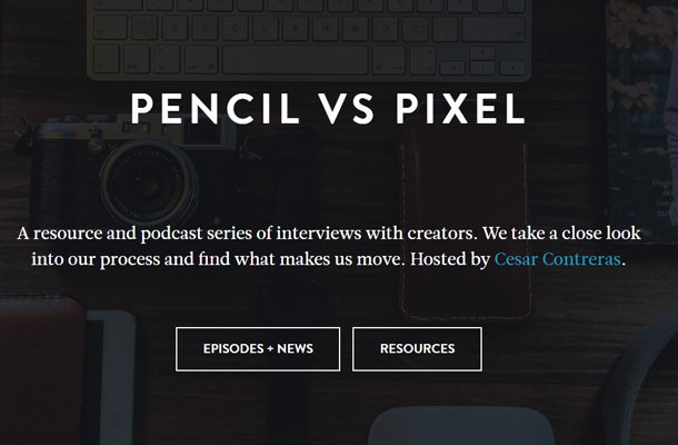 pencil vs pixel website podcast
