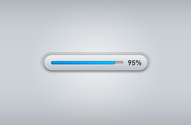 clean blue grey progress bar ui