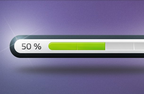 shiny green glossy psd freebie progress bar