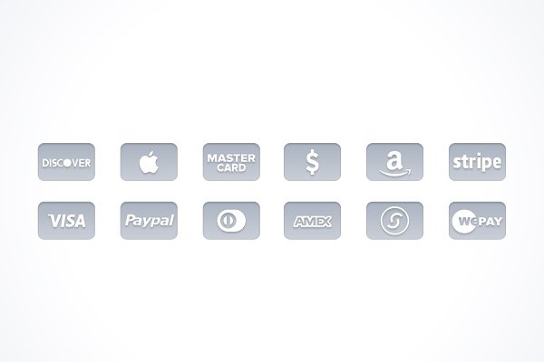 free glyphs grey credit card icons iconset