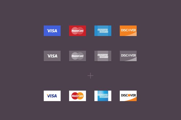 freebie psd set icons credit cards