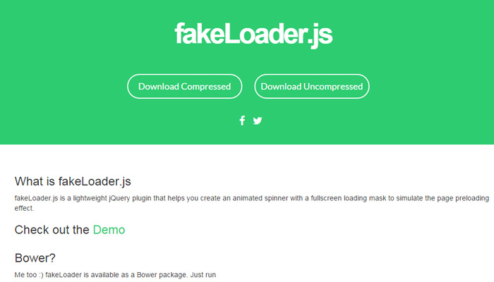 fake loader js javascript library