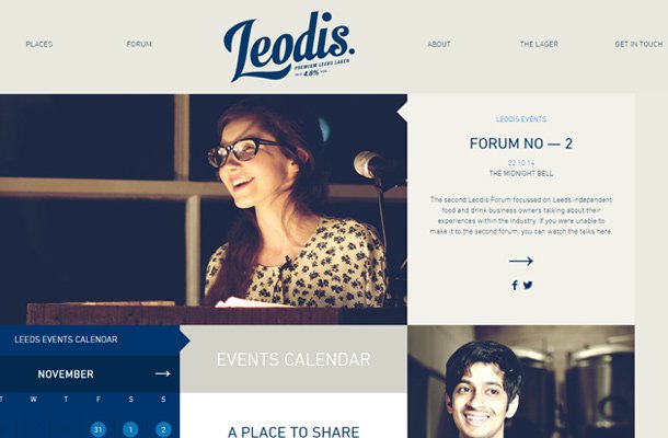 leodis lager website homepage animation