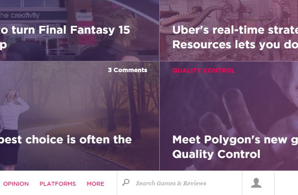 polygon gaming magazine website search ui