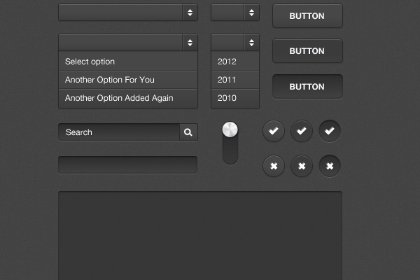 freebie dark form ui kit inputs