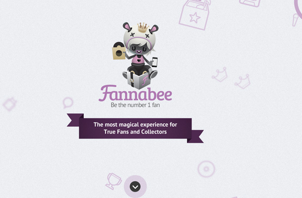 fannabee website scrolling animation layout