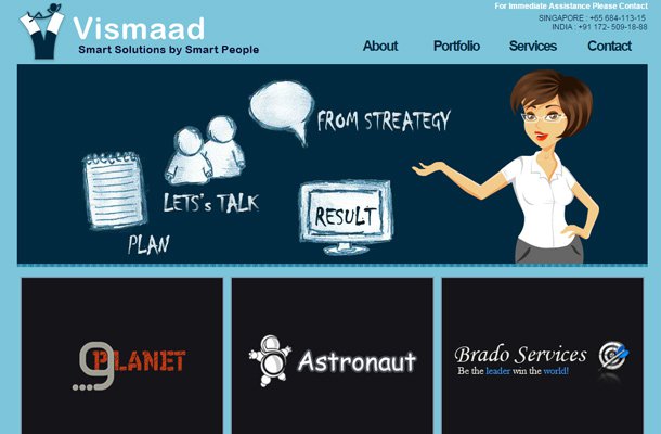 vismaad smart homepage design startups