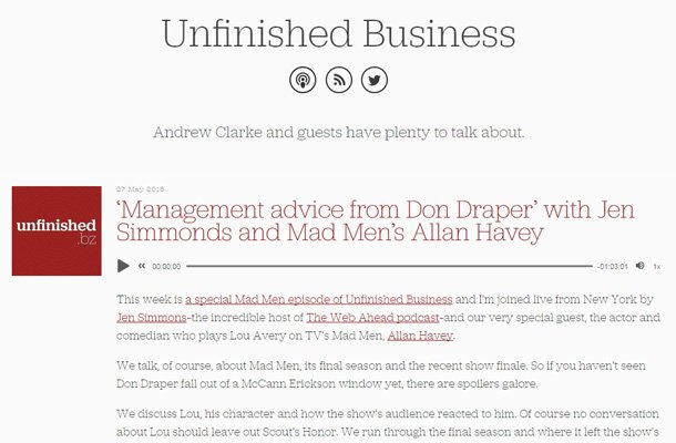 unfinished business podcast