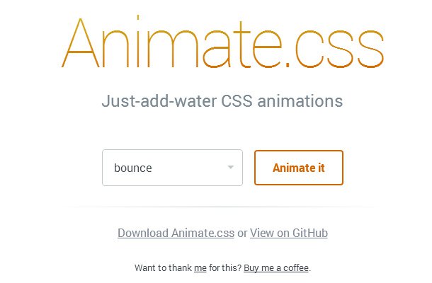 css transition animate library freebie