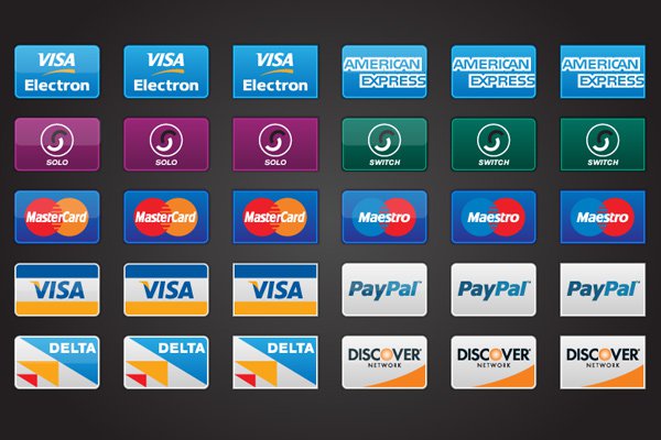 credit card payment icons freebie
