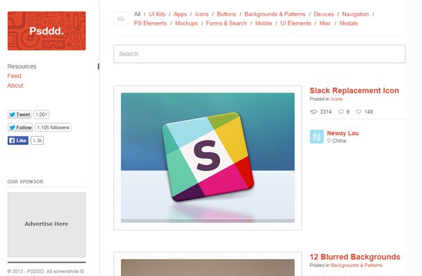 psddd beautiful dribbble psd website search