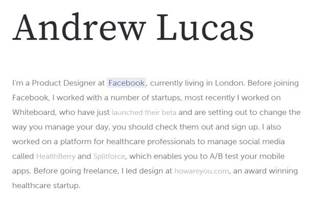 andrew lucas clean minimalist website layout