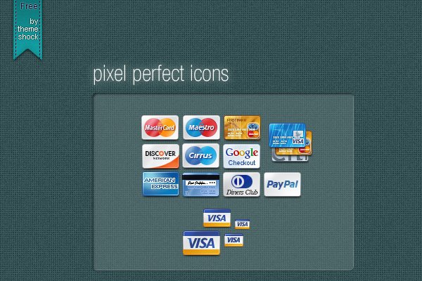 48 iconset pixel perfect credit cards