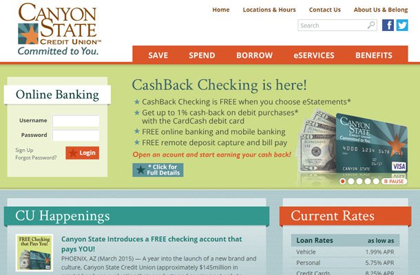 canyon state cu bank homepage