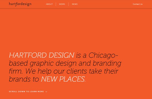 graphic design firm typography orange layout