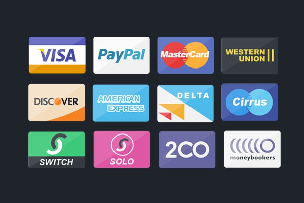 credit debit card set icons freebie psd