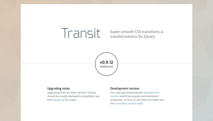 jquery transit smooth css3 code