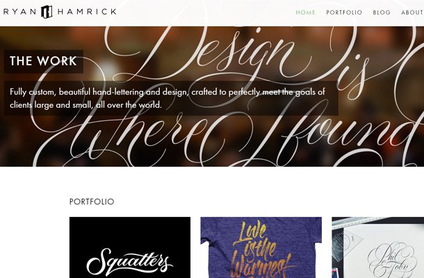 ryan hamrick personal design portfolio website