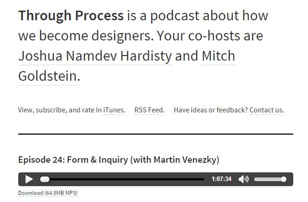 through process minimalist website podcast