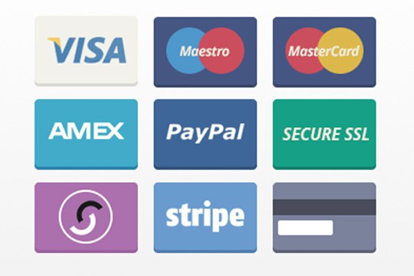 flat payment method icons freebie download