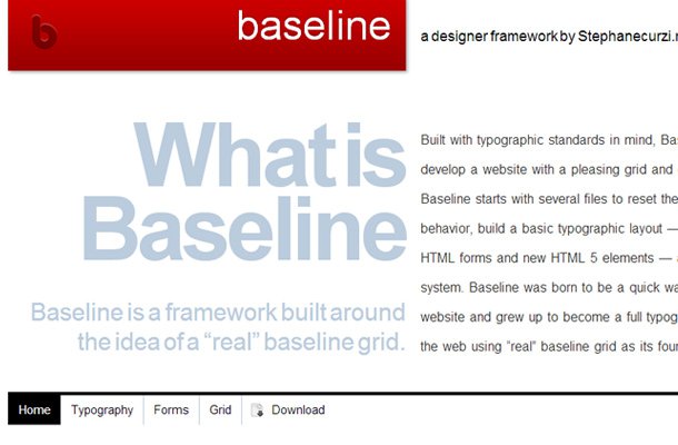 baseline css web design inspiration framework