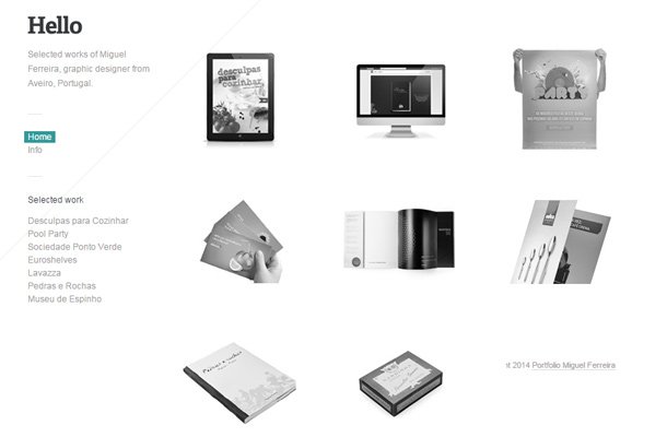 miguel ferreira clean website layout design