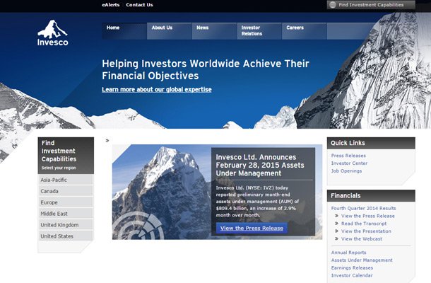 invesco fullscreen bank homepage