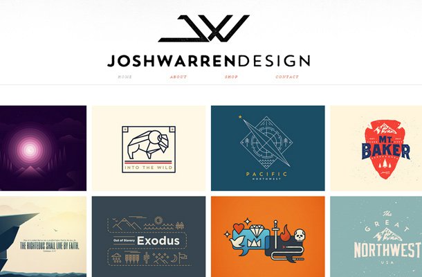 josh warren design portfolio website layout