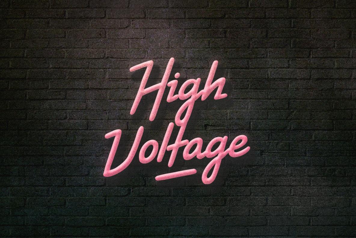 High voltage font