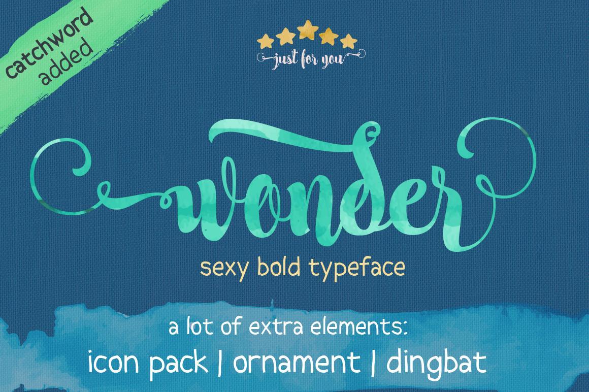 Wonder font pack creativemarket