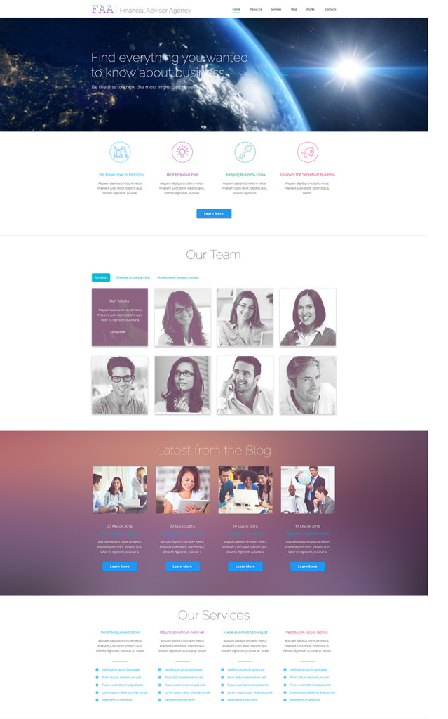 1 business wordpress theme