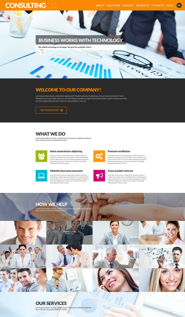 8 business and consulting wp template