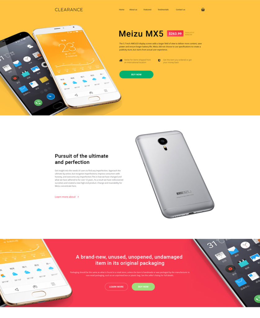 one of the most stylish landing page templates