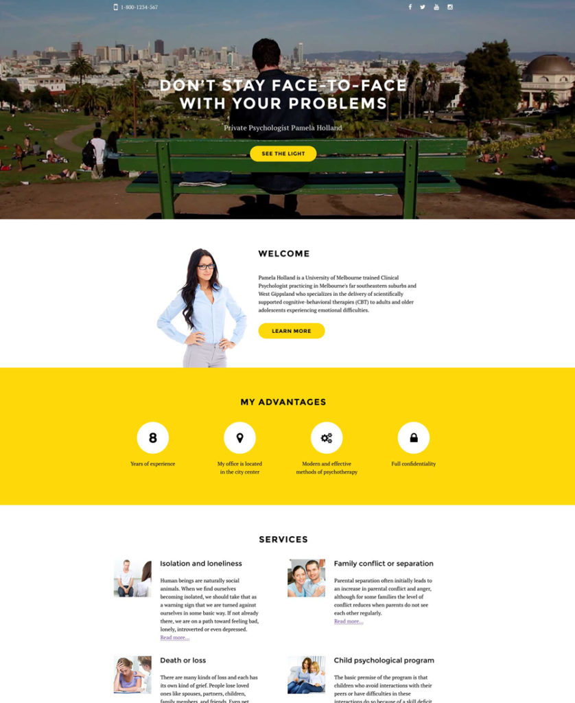 one of the best landing page templates