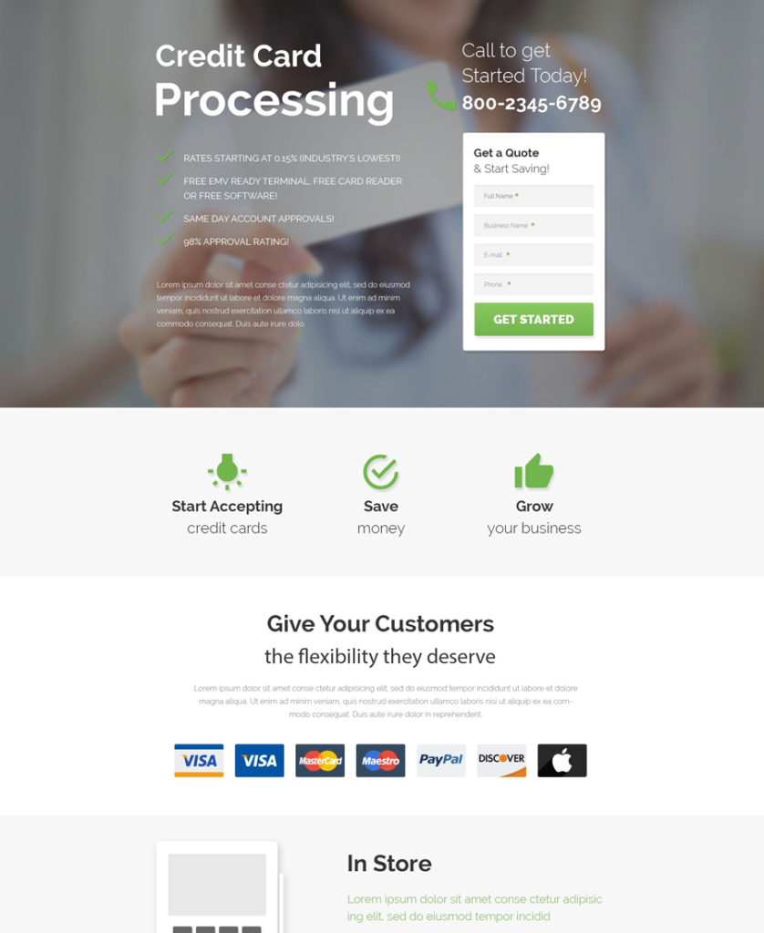 bank Landing Page Template