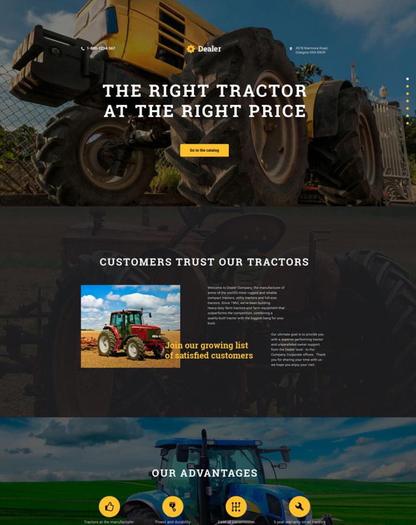 one of the best landing page templates