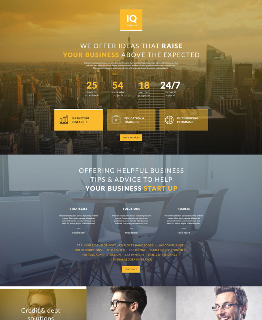 iq-business Landing Page Template